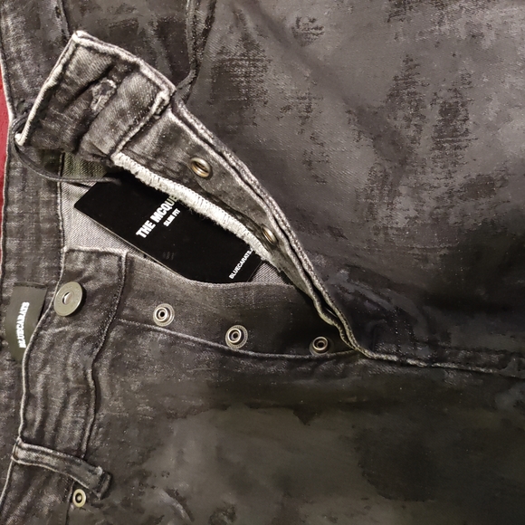 Alexander McQueen Blue Carats Black Skinny Jeans